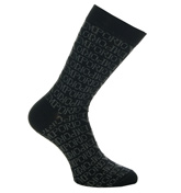 Armani Black and Dark Grey Print Socks (1 Pair)