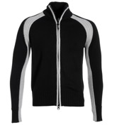 Armani Black and Grey Full Zip Sweater