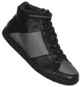 Black and Silver Hi-Top Trainers