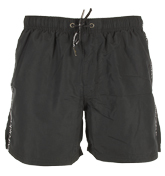 Armani Black and White Boxer Swim Shorts