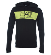 Armani Black and Yellow Hooded Sweatshirt