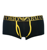 Armani Black and Yellow Stretch Cotton Boxer