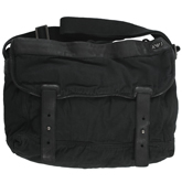 Armani Black Canvas Document Bag