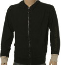 Armani Black / Cream Full Zip Hooded Reversible Sweatshirt
