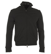 Armani Black Full Zip High Neck Sweatshirt