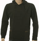 Armani Black Hooded Lightweight Cotton Sweatshirt
