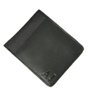 Armani Black Leather and Canvas Wallet