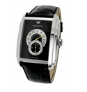 Black Leather Automatic Watch
