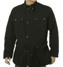 Black Long Length Belted Jacket