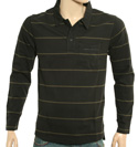 Armani Black Long Sleeve Polo Shirt