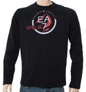 Armani Black Long Sleeve T-Shirt with Logo