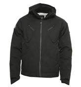 Black Padded Ski Jacket with Hood