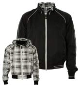 Black Reversible Jacket with Concealed Hood