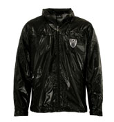 Armani Black Shiny Jacket with Removable Hood