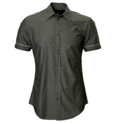 Armani Black Short Sleeve Shirt