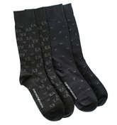Armani Black Socks (Double Pack)