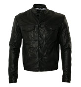 Armani Black Soft Leather Jacket (Ex Display)