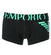 Armani Black Stetch Cotton Trunks