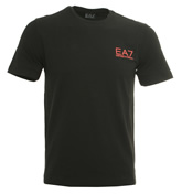 Armani Black T-Shirt with Red Logo