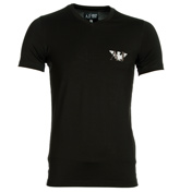 Armani Black T-Shirt with Small Logo