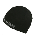 Armani Black Wool Beanie Hat