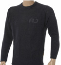 Blue & Grey Round Neck Wool Sweater