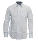 Armani Blue and Burgundy Stripe Long Sleeve Shirt