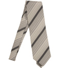 Armani Blue and Grey Striped Silk Tie