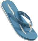 Armani Blue and White Flip Flops