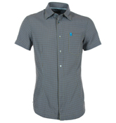 Blue and White Gingham Check Shirt