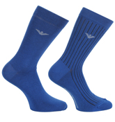 Armani Blue Ankle Socks (2 Pair Pack)