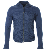 Armani Blue Full Zip Hooded Jacket