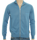 Armani Blue Full Zip Sweater