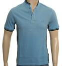 Armani Blue Pique Polo Shirt