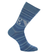 Armani Blue Stripe Socks (1 Pair)