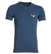 Blue T-Shirt with Small Logo