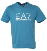Blue T-Shirt with White Logo