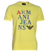 Bright Yellow T-Shirt with Printed Design