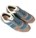 Brown and Blue Suede Trainers
