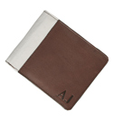 Armani Brown and Grey Leather Wallet