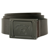 Armani Brown Leather Belt with Reversible
