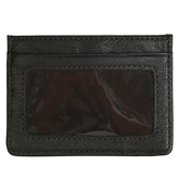 Armani Brown Leather Credit Card Holder