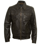 Armani Brown Leather Jacket