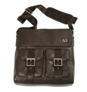 Armani Brown Leather Laptop Bag