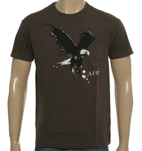Brown T-Shirt with Printed Design