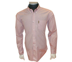 Button-Down collar micro check shirt