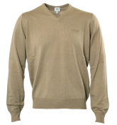 Armani Collezioni Beige V-Neck Sweater