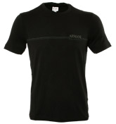Armani Collezioni Black T-Shirt with Printed Logo