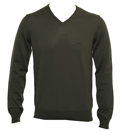 Armani Collezioni Dark Brown V-Neck Sweater