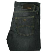 Armani Collezioni Dark Denim Straight Leg Jeans